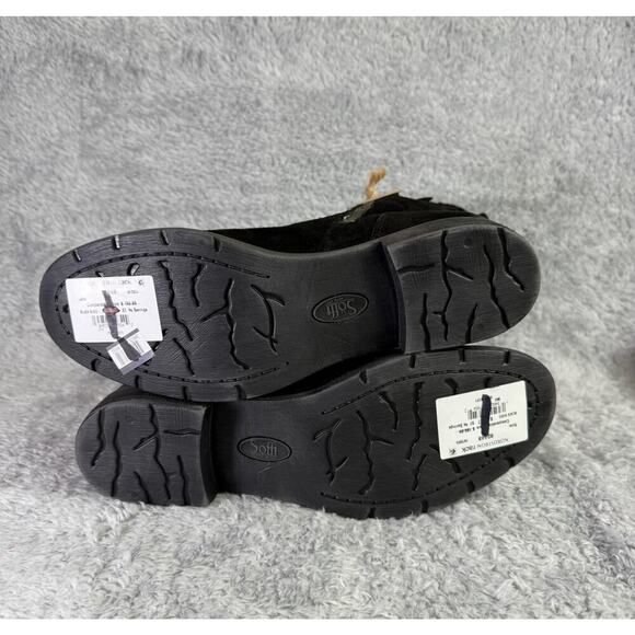 SOLD Sharnell Midcalf Boot Women's Black Booties Lace Up Black Leather Sz 11 M - Picture 5 of 10